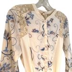 Anthropologie Tiny  Amarante Embroidered Shirtdress Women's S Cream Boho Hippie Photo 4