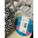 Swim Solutions BLACK/WHITE Diamond Optics Printed Tankini Swim Top size 14 Photo 3