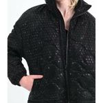 Lili Sidonio Black Houndstooth Semi Cropped Boxy Puffer Down Jacket Size M Photo 9