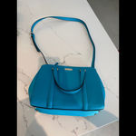 Kate Spade  turquoise blue crossover brand new purse tote bag zipper pockets Photo 12