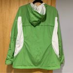 Columbia Woman's Green and White Windbreaker Jacket - Size Large Photo 1
