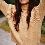 Free People  Bradly Cropped Sweater Mockneck Textured Knit Pullover Small Photo 0