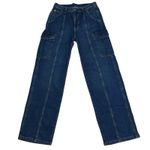 Gap  Women's Size 26 (29x30)‎ High Rise Wide-Leg 90s Loose Fit Cargo Jeans Boho Photo 0