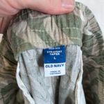 Old Navy High Rise Straight Taper Linen Blend Print Size Large Green Leaf Casual Photo 6