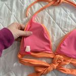 Victoria's Secret VS Womens Size Small Neon Orange Bikini Top Halter Padded Photo 5