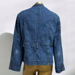 Petite Sophisticate  Women’s Blue Stretch 4 Pockets Denim Jean Jacket Size 12 Photo 6