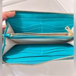 Ralph Lauren Lauren Tate Zip Around Leather Wallet Pick A Color Turquoise Photo 5