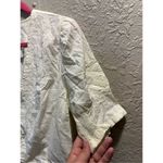 Free People  White Embroidered Blouse Woman’s Size Large Small Stain Photo 6