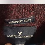 American Eagle  Seriously Soft Burgundy Henley Sweater Men’s XXL Photo 1