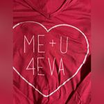 Pajama set Red Heart lounge pant and long sleeve vneck top Valentines Day LG Photo 1