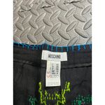 Moschino  Floral Flower Embroidered Black 100% Linen Pants‎ Womens Size 8 Photo 1