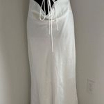 Elegant White Halter Maxi Dress Size M Photo 13