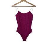 Oseree New Lumiere Maillot Women’s Size Small Fuchsia Pink One Piece Sparkle Photo 3