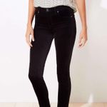 Loft Black Velvet Modern Velvet Skinny Jeans Photo 1