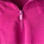 Adidas Pink magenta logo print half zip sweatshirt sweater long sleeve top Photo 4