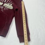 Aeropostale Y2K Puff Print Embroidered Spell Out Zip Up Hoodie Womens L Maroon Photo 13