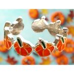 Pumpkin Ring New Orange Silver Adjustable Thanksgiving Autumn Jewelry Fe… Photo 10