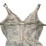 Vintage Tosca Lingerie Teddy Silky White Nylon Pink Rib Ruffle Lace Size Small Photo 8