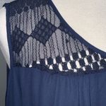 Sami & Jo 🌸3/$15🌸 Sapphire Blue Cold Shoulder Long Sleeve Lace Flowy Blouse XL Photo 5