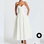 Babyboo Elegant White Strapless Dress SALMA MIDI DRESS - IVORY Photo 4