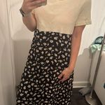 Vintage Floral long boho dress with long sleeves jacket Size 16 Black Size L Photo 2