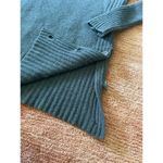 Tahari  Green Turtleneck Sweater Side Button Longline Pullover Size S Photo 3