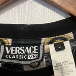 Versace Classic V2 Women's Barocco & Sun Pattern Long Sleeve Crewneck Top Size L Photo 2