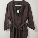 Massimo Dutti 100% linen Shirt Dress - Chocolate - Women's Size XS - 6641/530 Photo 1