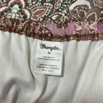 Wrangler  Brown Paisley Print‎ Off Shoulder Dress 3/4 Sleeve Bohemian Medium Photo 2