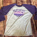 Ron Jon Unisex  Surf Shop Cozumel Raglan Shirt Purple Off White Size XL Photo 0