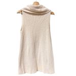 Lou & grey Lou Grey Loft Cream Knit Cowl Neck Sleeveless Tunic Vest Rich Sweater Size S Photo 1