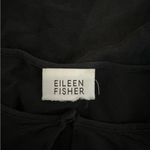 Eileen Fisher Eileen Fished Black Long Sleeve Single Button Sheer Cardigan Shrug Photo 3
