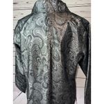 Chico's Blazer Button front jacket silver metallic size 2 Shacket Paisley Large Photo 10