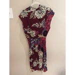 ABS Collection 100% Silk Floral Smocked Waist Dress Size 8 Purple Photo 6