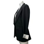 Smythe Women's Black One Button Collared Long Sleeve Blazer Coat Jacket Size 12 Photo 1
