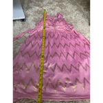 India Boutique Mini Dress Metallic Tie Back Halter Festival Summer Wedding Event Pink Photo 7