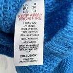 ASOS COLLUSION V Neck Cropped Jumper Blue Size 4 New Photo 5