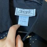 80s VINTAGE BLACK & GOLD JUMPSUIT LONG SLEEVE ONESIE ONE PIECE Size L Photo 2