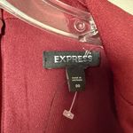 EXPRESS sz 00 Burgundy red deep plunge party jumpsuit Photo 4
