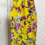 Gracia  Yellow Floral Wrap Style Skirt Photo 0