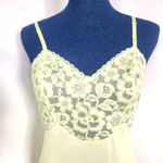 Vanity Fair Vintage  Lime Green Lace Top Slip Photo 1