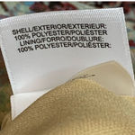 Nine West  off the shoulder tie waist flare sleeve sand dune abstract boho maxi dress 6 cream red blue  Photo 8