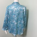 Miss Elaine Women Paisley Button Up Pajama Set LG Blue Photo 2