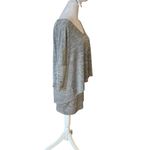 Joseph Ribkoff Sweater Gray Layered Slinky Knit V Neck Tunic Top Womens Size 4 Photo 2