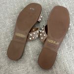 Steve Madden NWOT studded Tan Leather Sandals slides mules Photo 5