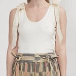 Ulla Johnson  Ivory Tank Top with Tie Straps L Photo 0