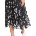 Rebecca Taylor  Pleated Hydrangea Floral Chiffon Midi Skirt Sz 0 NWOT Photo 0
