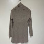 Vivienne Tam Neutral Taupe Rib Knit Waterfall Cardigan Longline Drape Sweater Photo 2