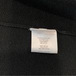Eileen Fisher Black Silk Leather Trim Cardigan Sweater Long Zip Jacket SMALL Photo 9