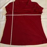 None Long Sleeve V-Neck Shirt Red Women Size Medium NWOT Photo 3